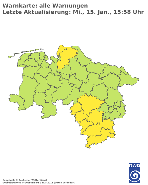 Aktuelle Wetterwarnungen für  Northeim